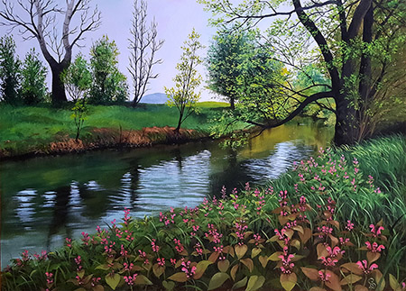 Remsauen, Acrylic on canvas, 50 x 70 cm (2025)